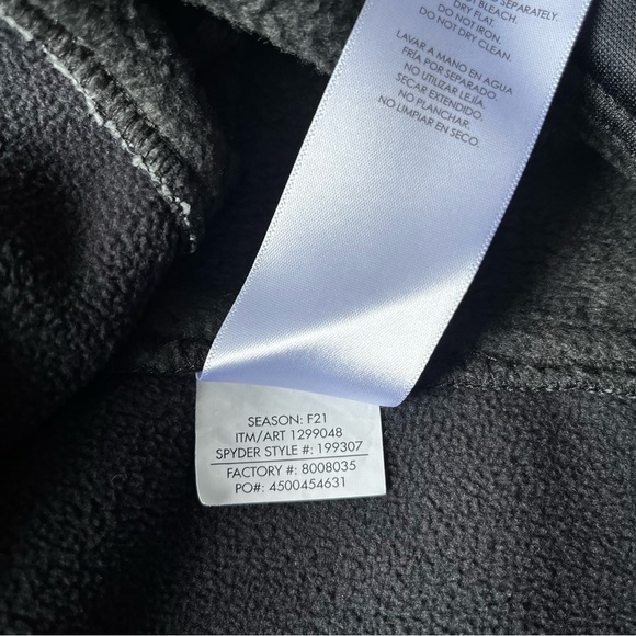 Spyder Quarter-Zip Pullover Sweater L | Waffle Knit Fleece-Lined Techwear Core - Picture 8 of 13